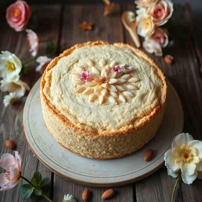Almond Cake Recipe Floral Semolina Dessert